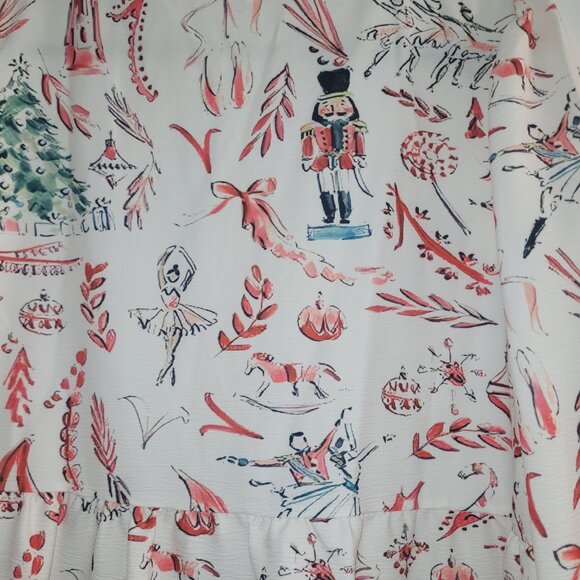 Nutcracker theme print women's dress size XL - Picture 4 of 4